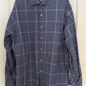 Tommy Hilfiger Navy Checkered Button Down Shirt